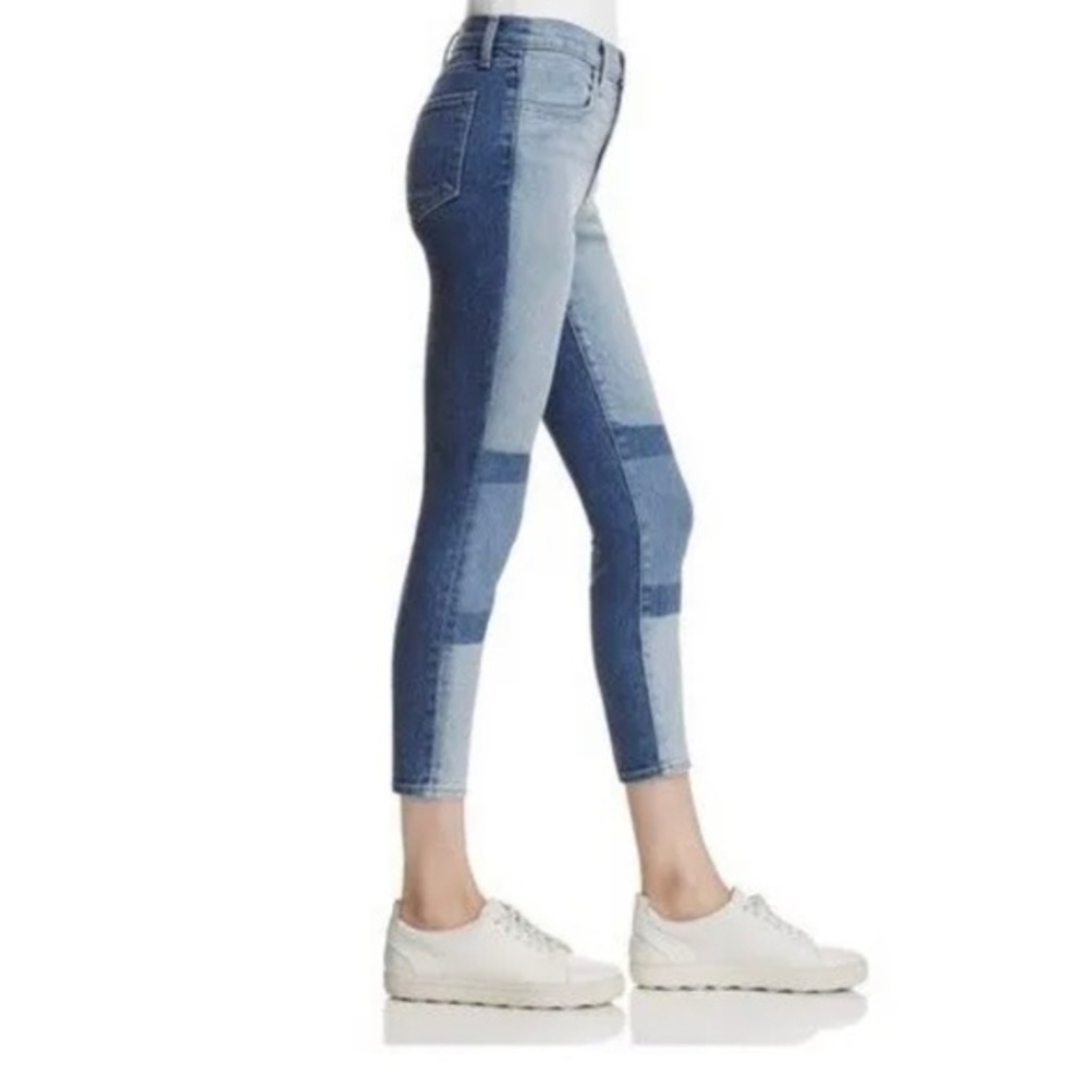 🌖 J Brand Alana Patchwork High Rise Crop Jeans